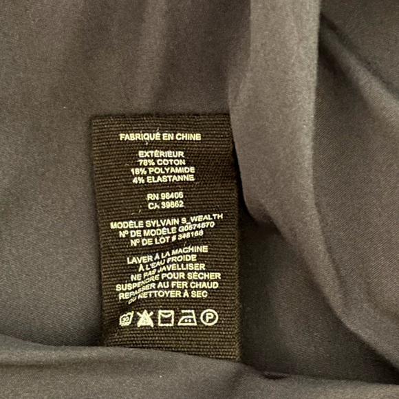 Theory Men's Dark Blue sylvain wealth Short Sleeve Shirt - Picture 9 of 9